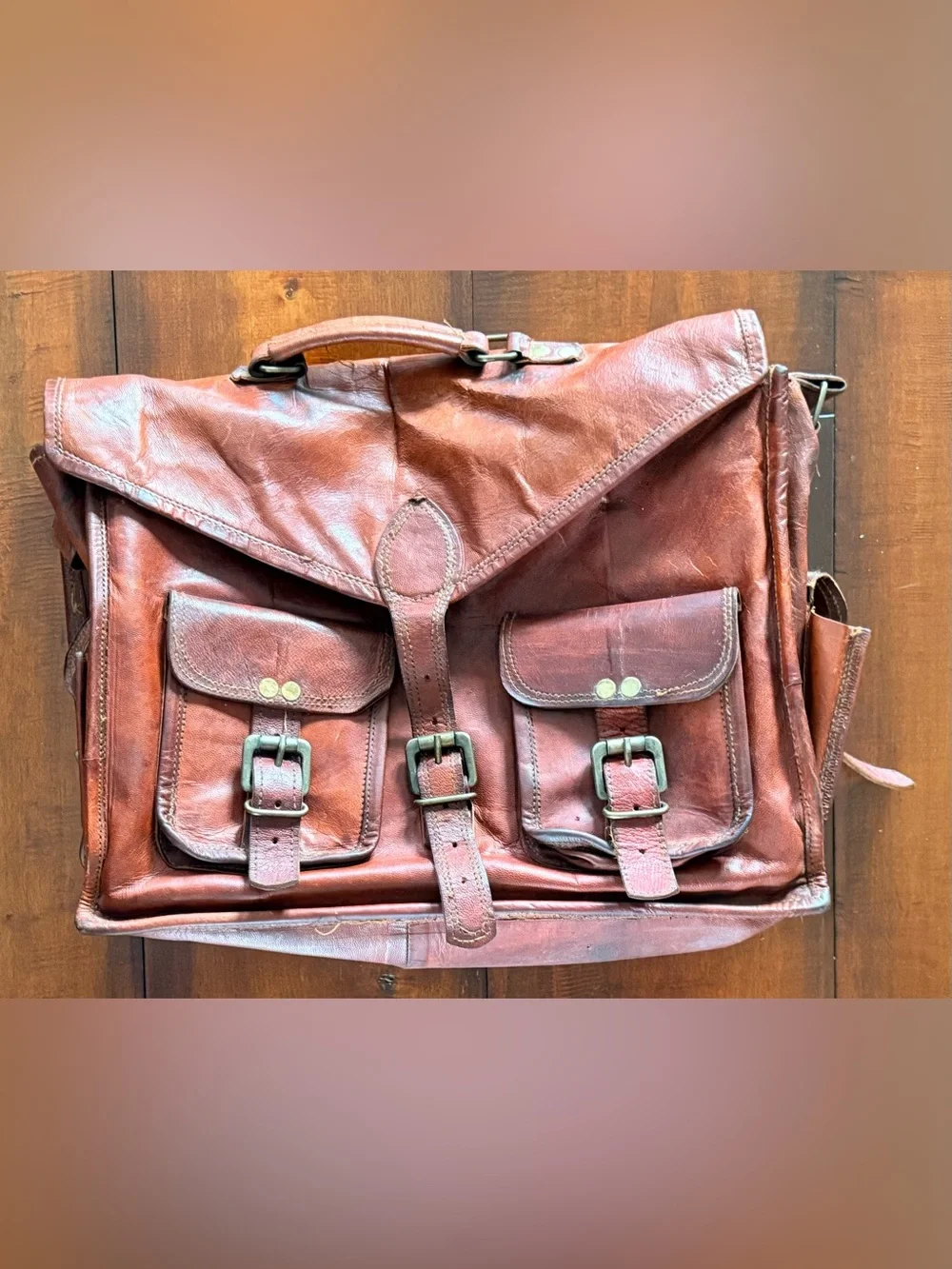 Very Vintage Leather Messenger Bag - Brown TLC